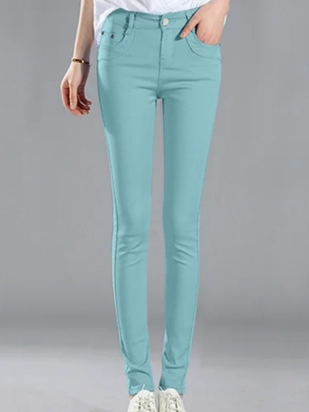 ASOS high rise sea green pants